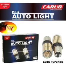 Ampul 1016 Dipli 12V 144 LED Turuncu Oto Aksesuar Premium