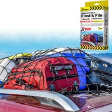 Bagaj Filesi Elastik Büyük Boy 100X140CM Siyah Oto Aksesuar Premium