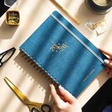 Storemax Toptassell 2026 Spiralli Günlük Ajanda 12 Aylık 17X24 Çift Renkli Sert Kapak - Lacivert