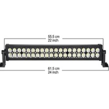 Off-Road LED Bar  Dikdörtgen LED 55 cm x 120W Oto Aksesuar Premium