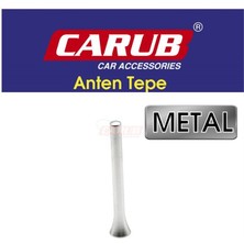 Anten Çubuğu Metal  Sılver Oto Aksesuar Premium
