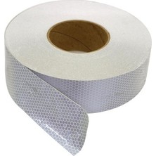 Reflektif Petekli Düz Fosfor Bant 51MM x 50MT Beyaz C E1 104 R** Belgeli Oto Aksesuar Premium