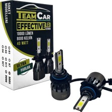 Effectıve 9006 LED Xenon 12V-24V Kısa Füme Cop 40W 10000LM 8000K Oto Aksesuar Premium