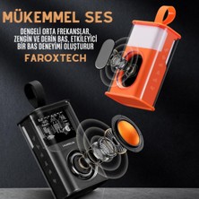 FaroxTech Mini Bluetooth Hoparlör | Hızlı Şarj | Uzun Süreli Kullanım | Güçlü Ses