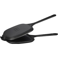 Storemax Toptassell Lava Döküm Tost Makinası, 18X26 Cm, Siyah