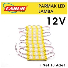 Parmak Lamba Camlı Soft 12V  Sarı   10 Lu Paket Oto Aksesuar Premium
