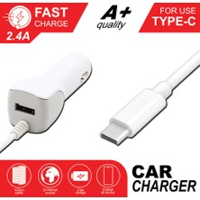 USB Hızlı Şarj Çakmak Soketi Type-C Kablolu Oto Aksesuar Premium