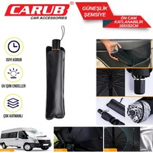 Güneşlik Ön Cam Içi Şemsiye Tip Katlanır 165X82CM Oto Aksesuar Premium