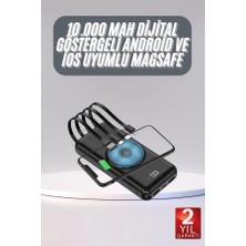 Lims Store Kablosuz Çoklu Şarj Girişli 10.000 Mah Kablolu Powerbank Taşınabilir