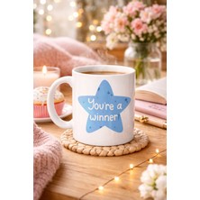 You’re A Winner "sen Başardın , Kazanansın" Yazılı Porselen Kupa Model 153 – Motivasyon Temalı, Özel Tasarım Kahve & Çay Kupası