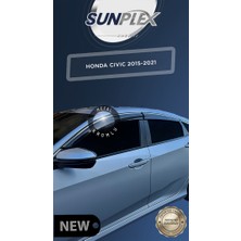 Honda Cıvıc 15-21 Chrome Cam Rüzgarlığı  4lü Oto Aksesuar Premium