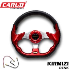 Spor Direksiyon Siyah Kırmızı Oto Aksesuar Premium