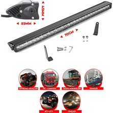 Off-Road LED Bar Sis Proj. 9-30V 24 LED 72W Tek Sıra Slım     ( 002812 ) Oto Aksesuar Premium