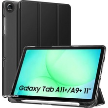 M.TK Moveteck Samsung Galaxy Tab A11 Plus/a9 Plus 11 Inç Uyumlu Kılıf Akıllı Smart Uyku Modlu Pen Kalem Bölmeli Standlı Kapak