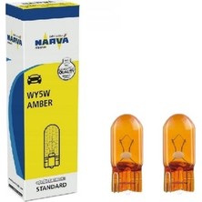 T10 12V 5W Dipsiz Turuncu Ampul Oto Aksesuar Premium