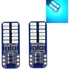 Ampul Mını T10 LED 24 Smd 4014 LED 12V-24V Buz Mavi   ( 002195 ) Oto Aksesuar Premium