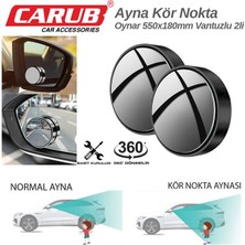 Ayna Kör Nokta Silikon Oval  55MM  Oynar   2 Li Takım Vantuzlu Oto Aksesuar Premium