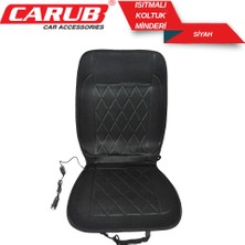 Isıtmalı Minder Siyah Çakmaklıklı Kademeli 12V  Tek Oto Aksesuar Premium