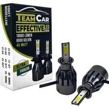 Effectıve H3 LED Xenon 12V-24V Kısa Füme Cop 40W 10000LM 8000K Oto Aksesuar Premium