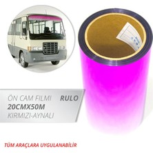 Cam Filmi Ön 20CMX50MT Kırmızı  Aynalı Oto Aksesuar Premium