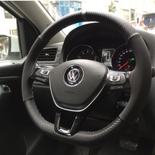 Direksiyon Kılıfı Dikmeli Karbon-Alcantra Yüzük Gri Ip Oto Aksesuar Premium