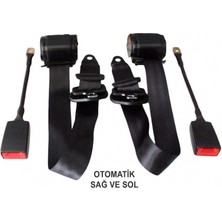 Emniyet Kemeri Otomatik  3 Nokta Ön Çelik Halatlı Aparat E-Belgeli   Takım Oto Aksesuar Premium