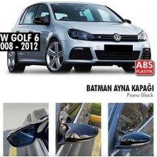 Vw Golf 6  09-12   Yarasa Ayna Kapağı P.black Oto Aksesuar Premium
