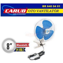 Vantilatör 24V 8ınc Mandallı Oto Aksesuar Premium