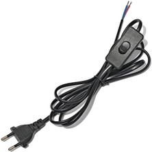 Storemax Toptassell 3 Adet Fişli Anahtarlı Arapuarlı Hazır Kablo | 2 Metre, 0.50 Mm² Siyah | Aplik, Abajur, Masa Lambası, LED Trafosu Için Pratik Uzatma Kablosu (3)