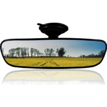 Iç Dikiz Ayna Vantuzlu Pırlanta Kiva-4 212X59MM Siyah Oto Aksesuar Premium