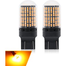 Ampul T20 1016 Dipsiz  12V 144 LED Mercekli Turuncu   ( 002287 ) Oto Aksesuar Premium
