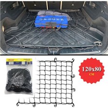 Bagaj Filesi Elastik Büyük Boy 120X80CM Siyah Oto Aksesuar Premium