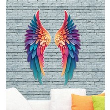 Altınuç Art Design Renkli Melek Kanatları Pvc Duvar Dekoru 40 x 55 cm