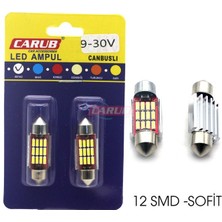 Sofit AMPUL12 Smd LED Metal 36MM Beyaz CANBUS9-30V Oto Aksesuar Premium