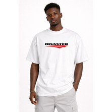 Camblys Dısaster Ön Baskılı Oversize Kalın Kumaş Bol Kalıp T-Shirt