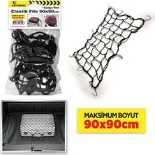 Elastik Bagaj Filesi 40X40CM --> 90X90CM Oto Aksesuar Premium