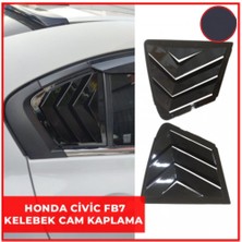Honda Cıvıc Fb7 12-15  Kelebek Cam Panjuru Black Oto Aksesuar Premium