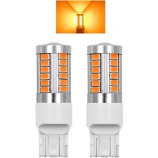 Ampul T20 1016 Dipsiz  12V 33 LED Mercekli Turuncu   ( 002249 ) Oto Aksesuar Premium