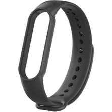 Storemax Toptassell Coverzone Xiaomi Mi Band ile Uyumlu 3/4/ 5/6 ile Uyumlu Saat Kayışı Xiaomi Mi Band 3 4 5 6 Ile Uyumlu Kaliteli Termoplastik Kordon Siyah