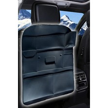 Koltuk Arkası Organizer Düz Deri Siyah Oto Aksesuar Premium