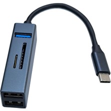 Leonpro Type C USB Çoklayıcı Hub + Mikro ve Sd Kart Okuyucu