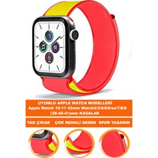  apple watch 10-11 42mm watch2/3/4/5/6/se/7/8/9 (38-40-41)mm saatlerle uyumlu loop tekstil saat kordonu kayışı loop-38mm-model-3