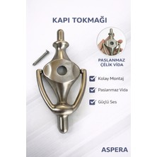 DESIPHON Çelik Kapı Taktak Kapı Tokmağı Dayanıklı Metal Kapı Vuracağı Modern Tasarım Kolay Montajlı