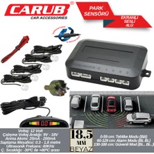 Park Sensörü LED Ekranlı 18,5mm Beyaz Oto Aksesuar Premium