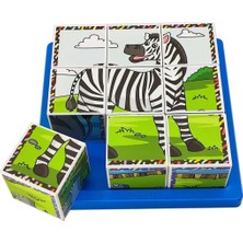 Storemax Toptassell Küpss Safari Hayvanları 3D Puzzle - 9 Küp 6 Yapboz