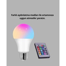 Rgb Uzaktan Kumandalı LED Ampul 16 Renk Dekoratif Aydınlatma