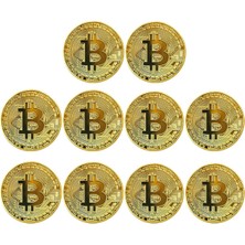 Storemax Toptassell Bitcoin Madeni Hatıra Parası, Btc Altın Rengi Hediye Sikke Para, Kutulu Koleksiyon Parası (10 Adet)