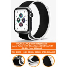  apple watch 10-11 42mm watch2/3/4/5/6/se/7/8/9 (38-40-41)mm saatlerle uyumlu loop tekstil saat kordonu kayışı loop-38mm-model-9