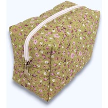 Storemax Toptassell Makyaj Çantası | Makeup Bag | Kapitone Bakım Seyahat Kozmetik Çantası (Yeşil)