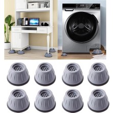 Storemax Toptassell Tineke 8 Adet Beyaz Eşya Altlığı Ayağı Çamaşır Bulaşık Makinası Buzdolabı Yükseltici Titreşim Önleyici